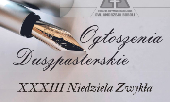 Ogłoszenia duszpasterskie 17.11.2024 r.